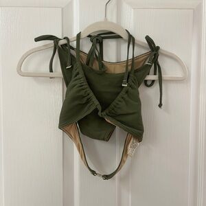 ZULU & ZEPHYR signature halter Green Bikini Set